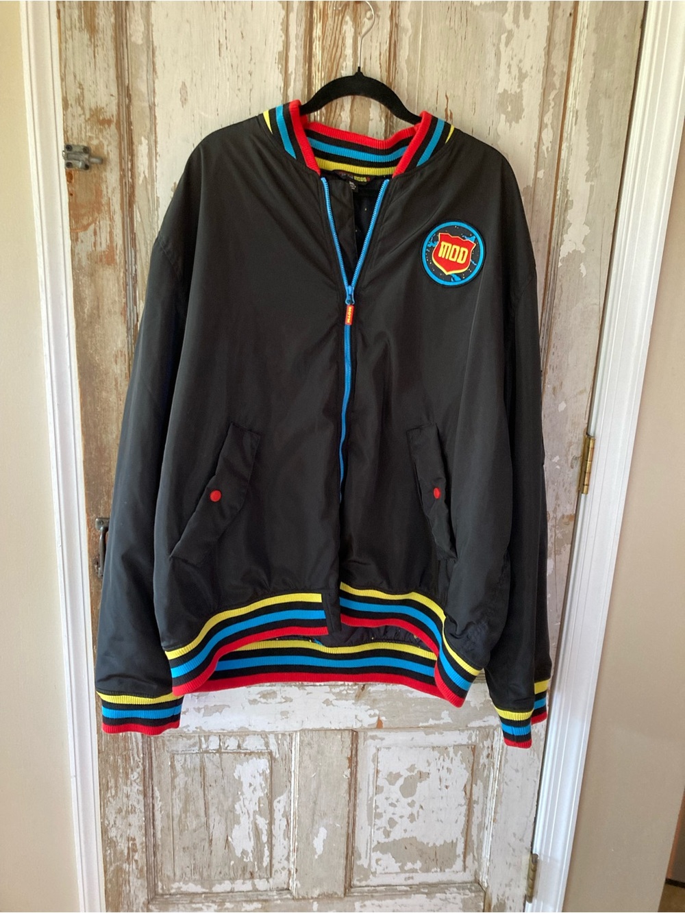 Mod Pizza Meeting Of The MODS 2023 Bomber Jacket Men’s 3XL Black  - Embroidery